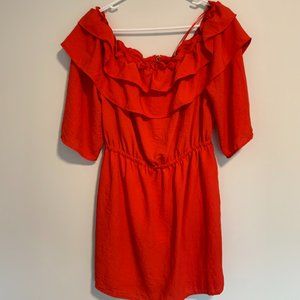 BB Dakota Off the Shoulder Mini Dress - Red